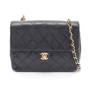 Chanel Mini Matelassé 20 Shoulder Bag/Handbag, Lambskin Leather, Women's, Black